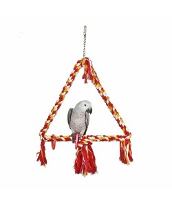 Huge 62cm Rope Triangle Parrot Swing Parrot Toy, Macaws Cockatoos